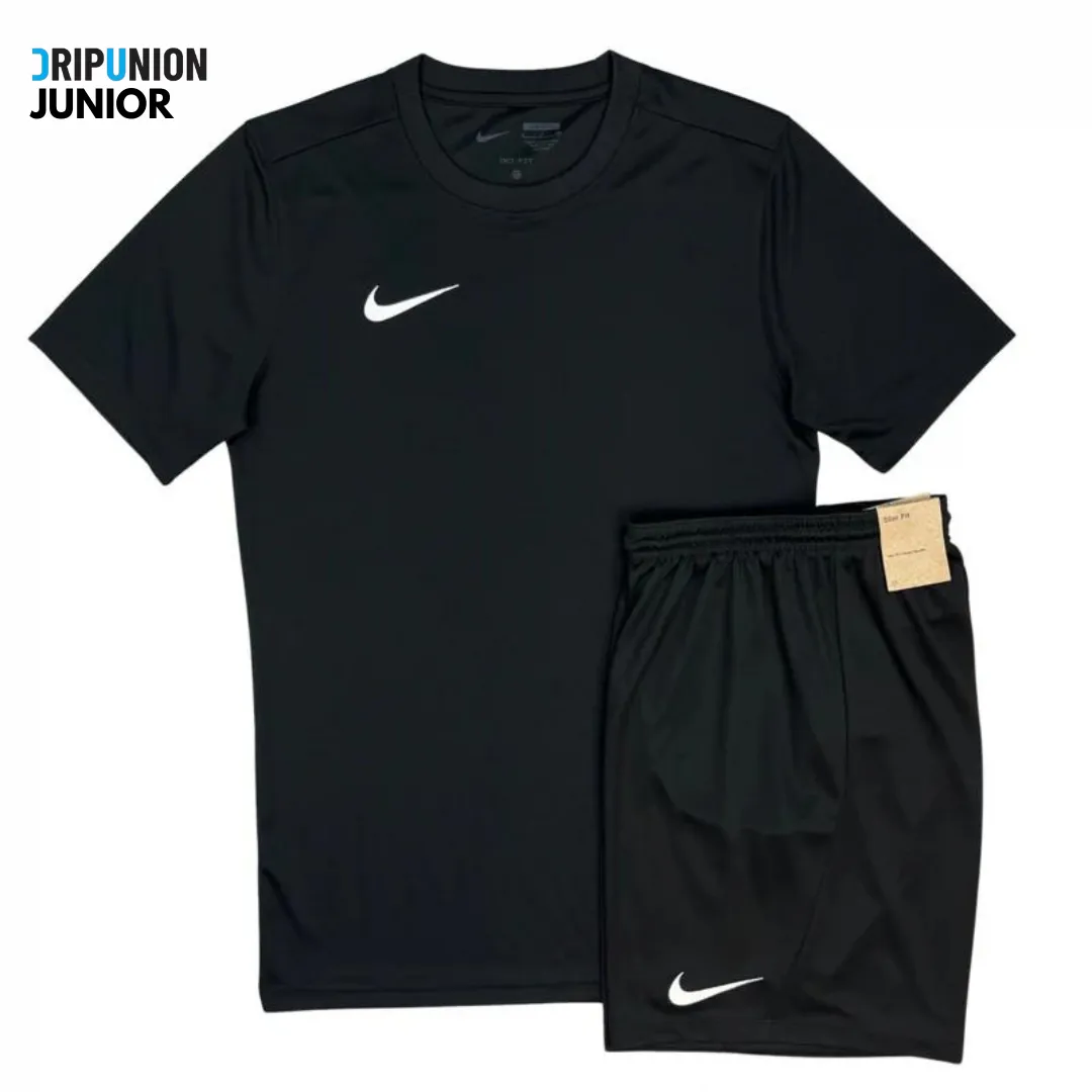 Nike Junior Dri-Fit Tshirt / Shorts Set - Black