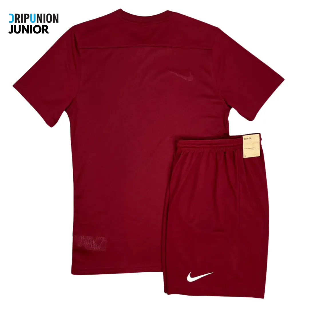 Nike Junior Dri-Fit Tshirt / Shorts Set - Burgundy