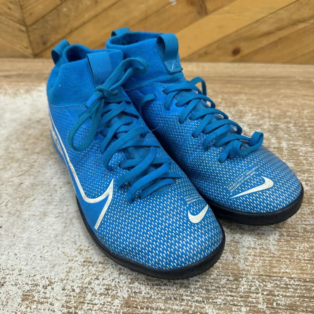 Nike - Kids indoor soccer shoes -: blue-children-1Y