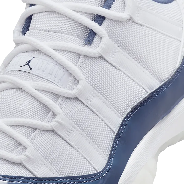 Nike Men's Jordan 11 Retro Low Shoes - White / Midnight Navy / Diffused Blue / Football Grey