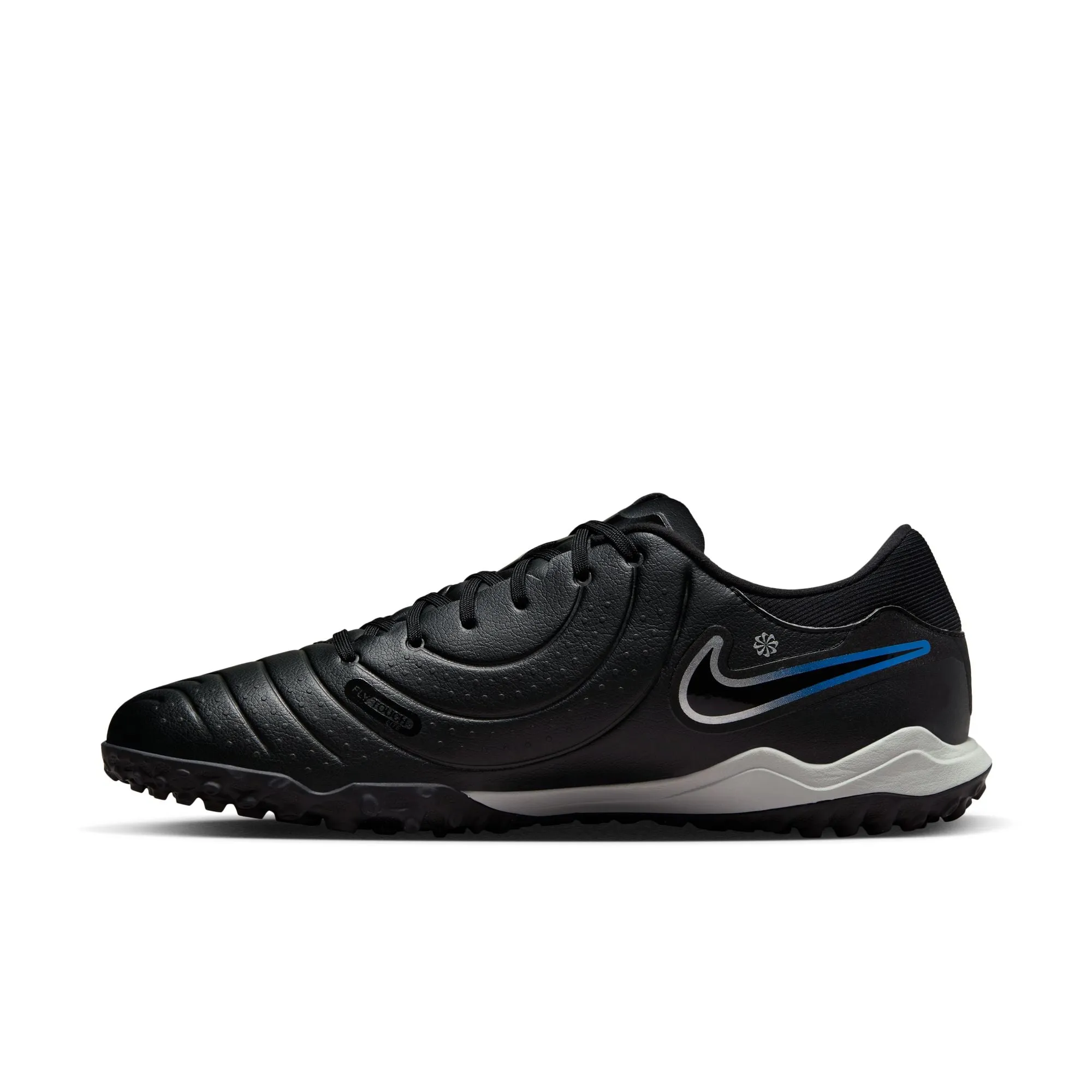 Nike Tiempo Legend 10 Academy TF Turf Soccer Cleat - Black/Chrome/Hyper Royal