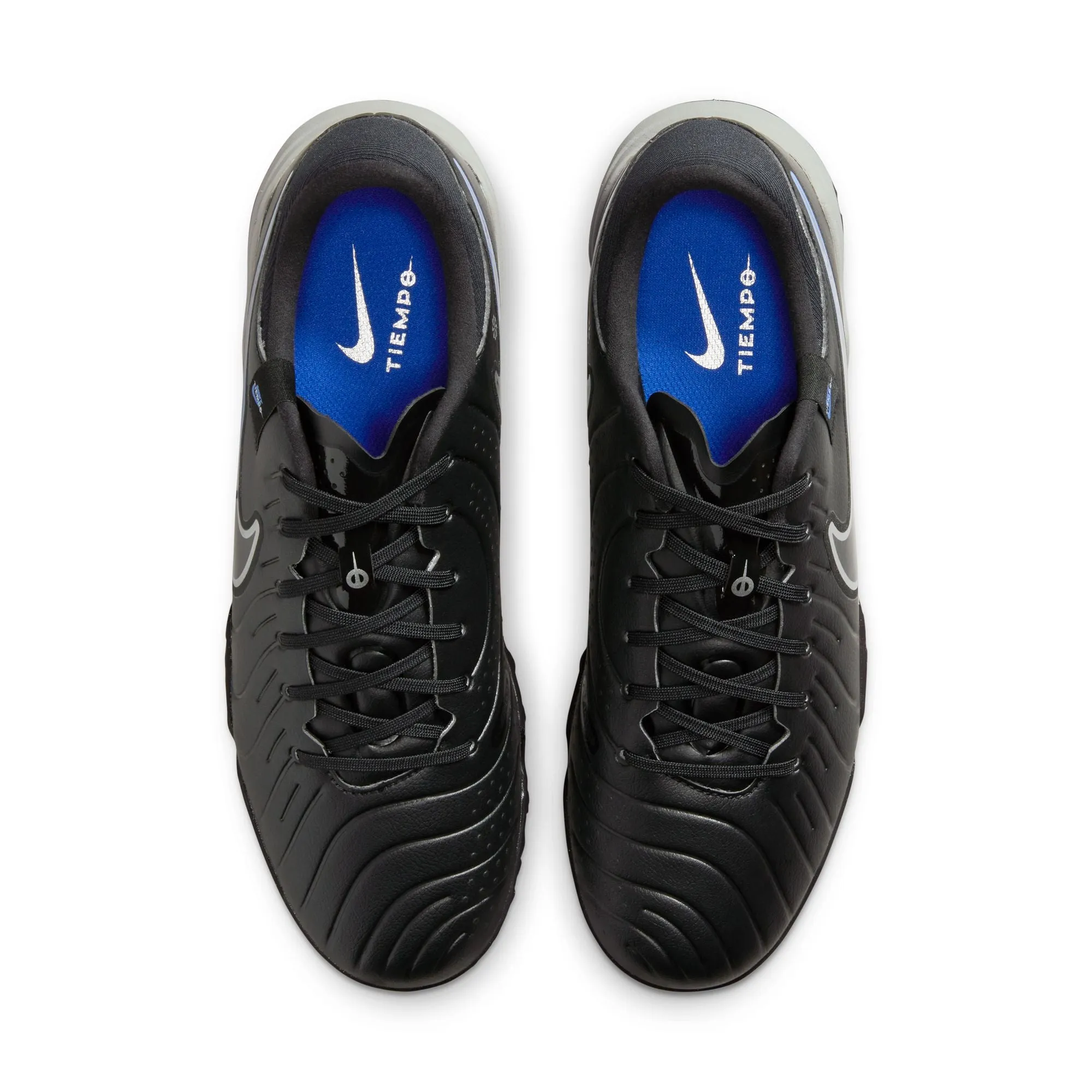 Nike Tiempo Legend 10 Academy TF Turf Soccer Cleat - Black/Chrome/Hyper Royal