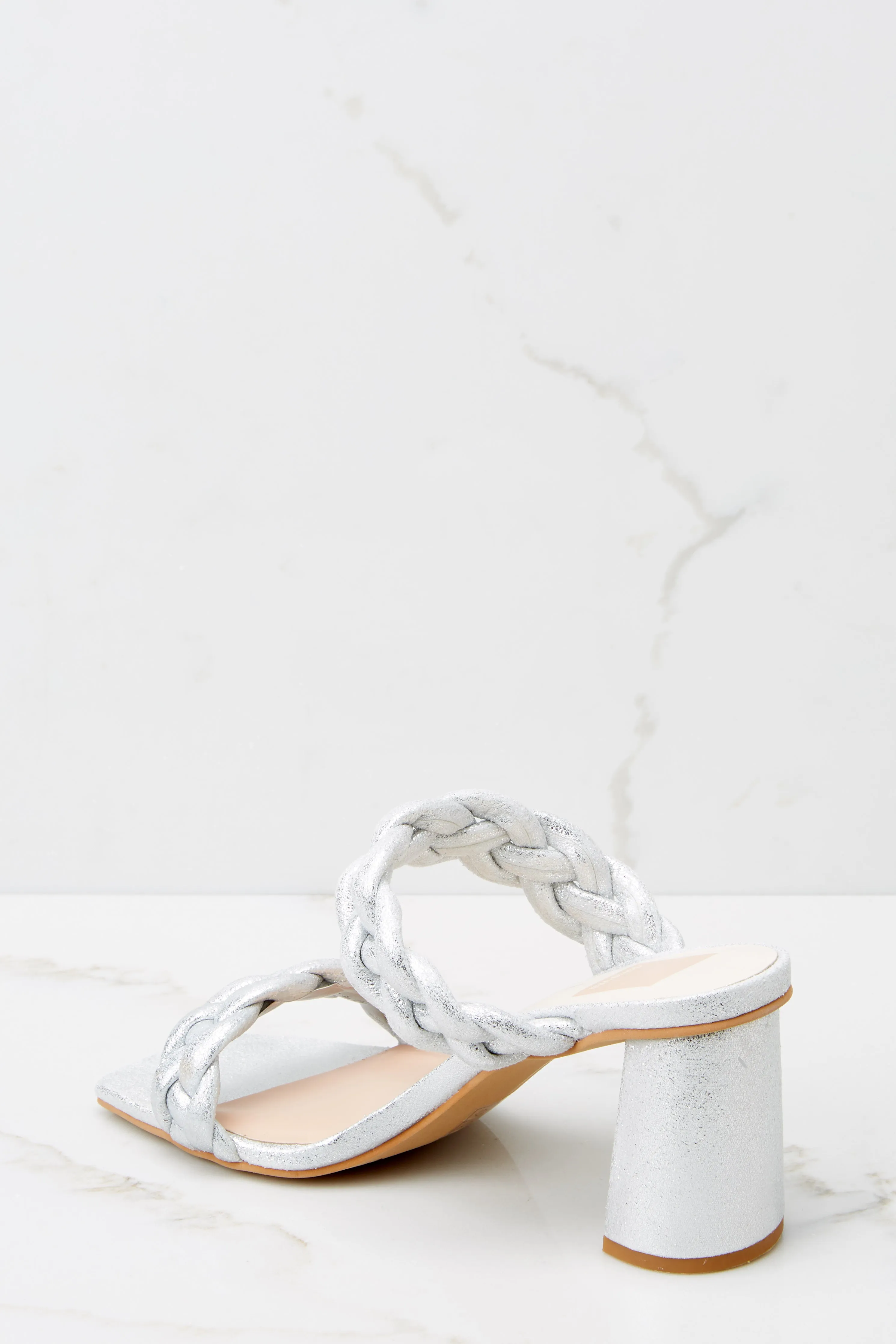 Paily Silver Metallic Stella Suede Heels