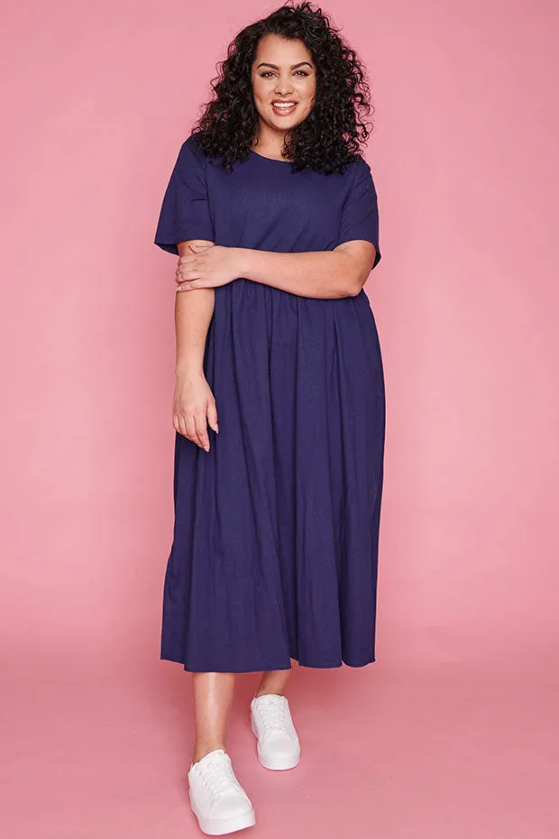 Patrice Navy Dress