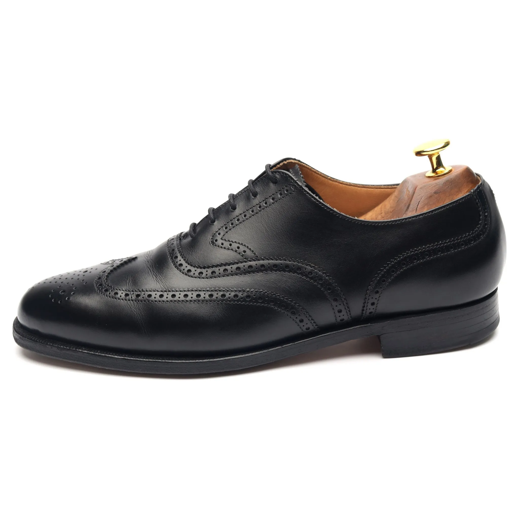 Peal & Co Black Leather Brogues UK 6.5 G US 7.5 E