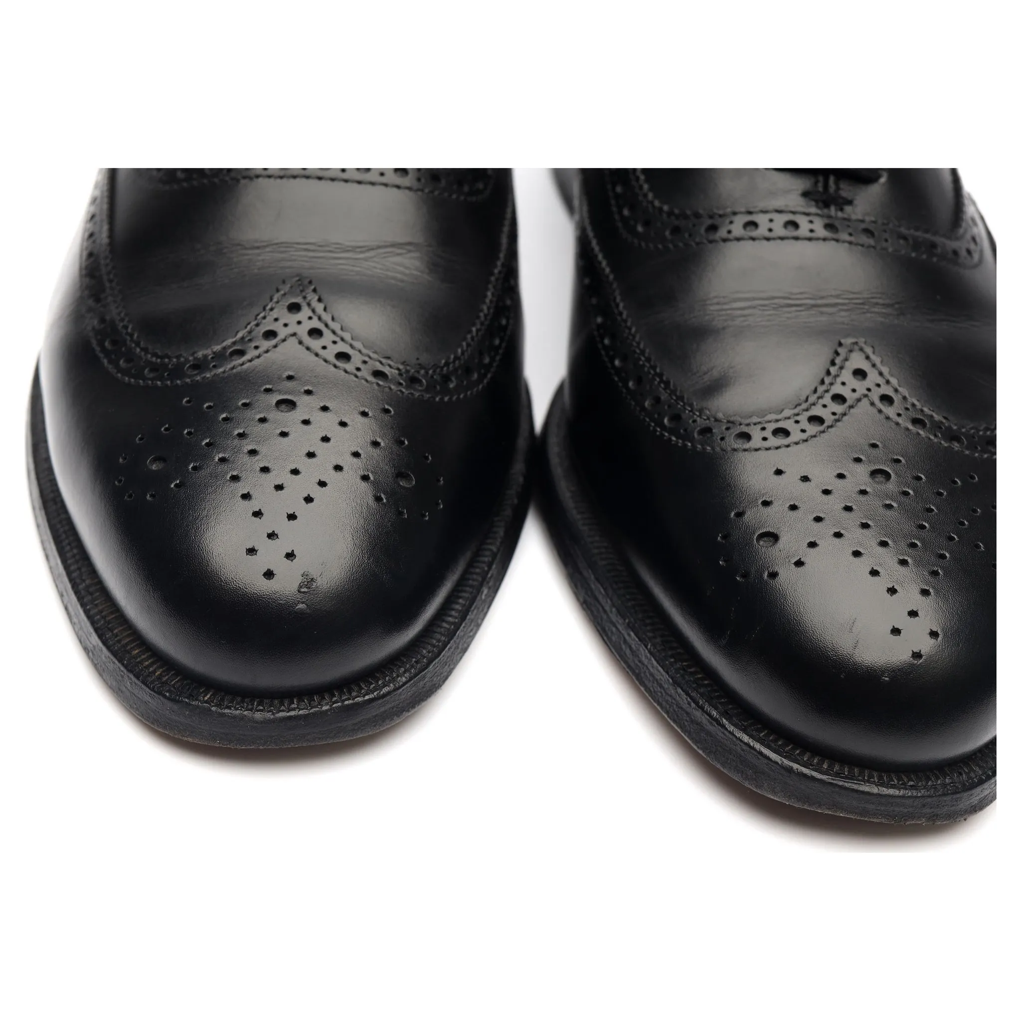 Peal & Co Black Leather Brogues UK 6.5 G US 7.5 E