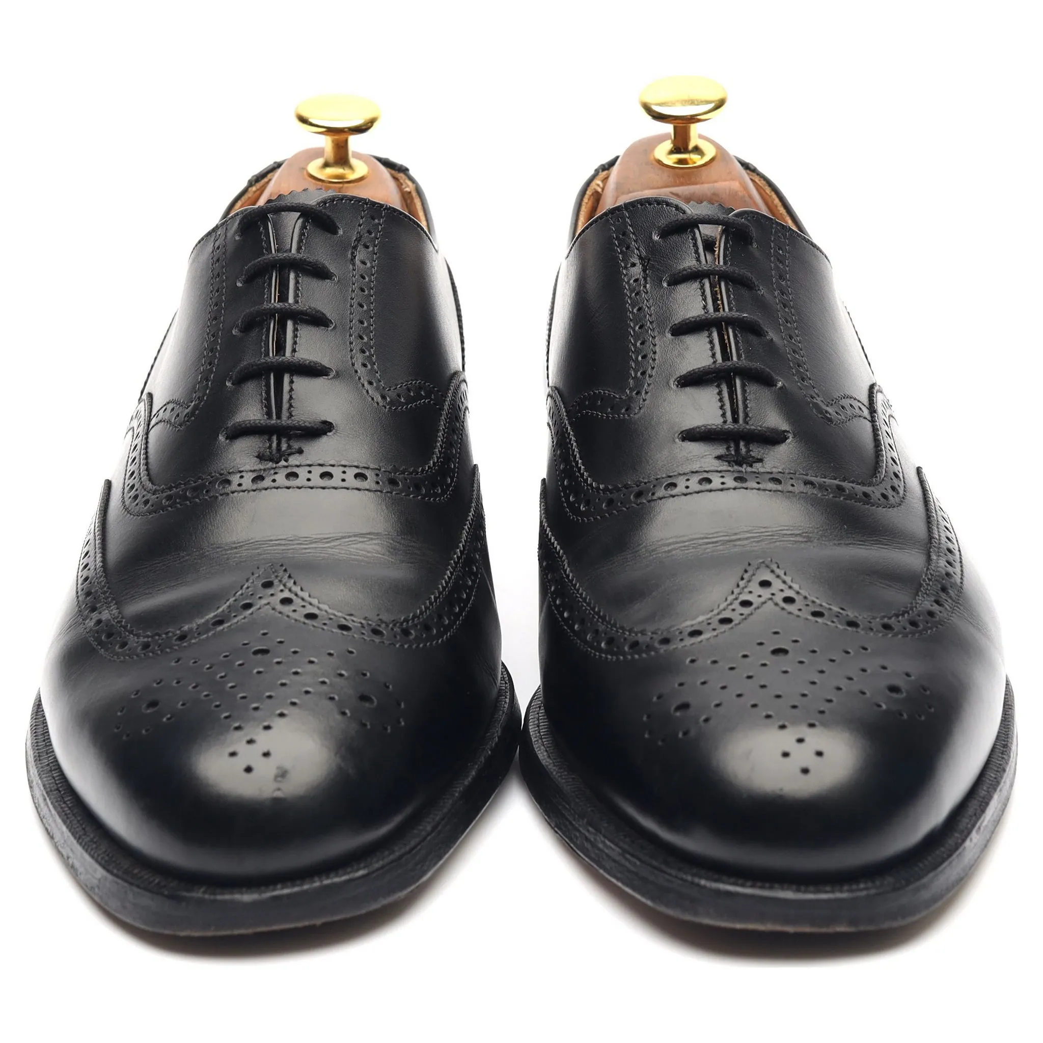 Peal & Co Black Leather Brogues UK 6.5 G US 7.5 E