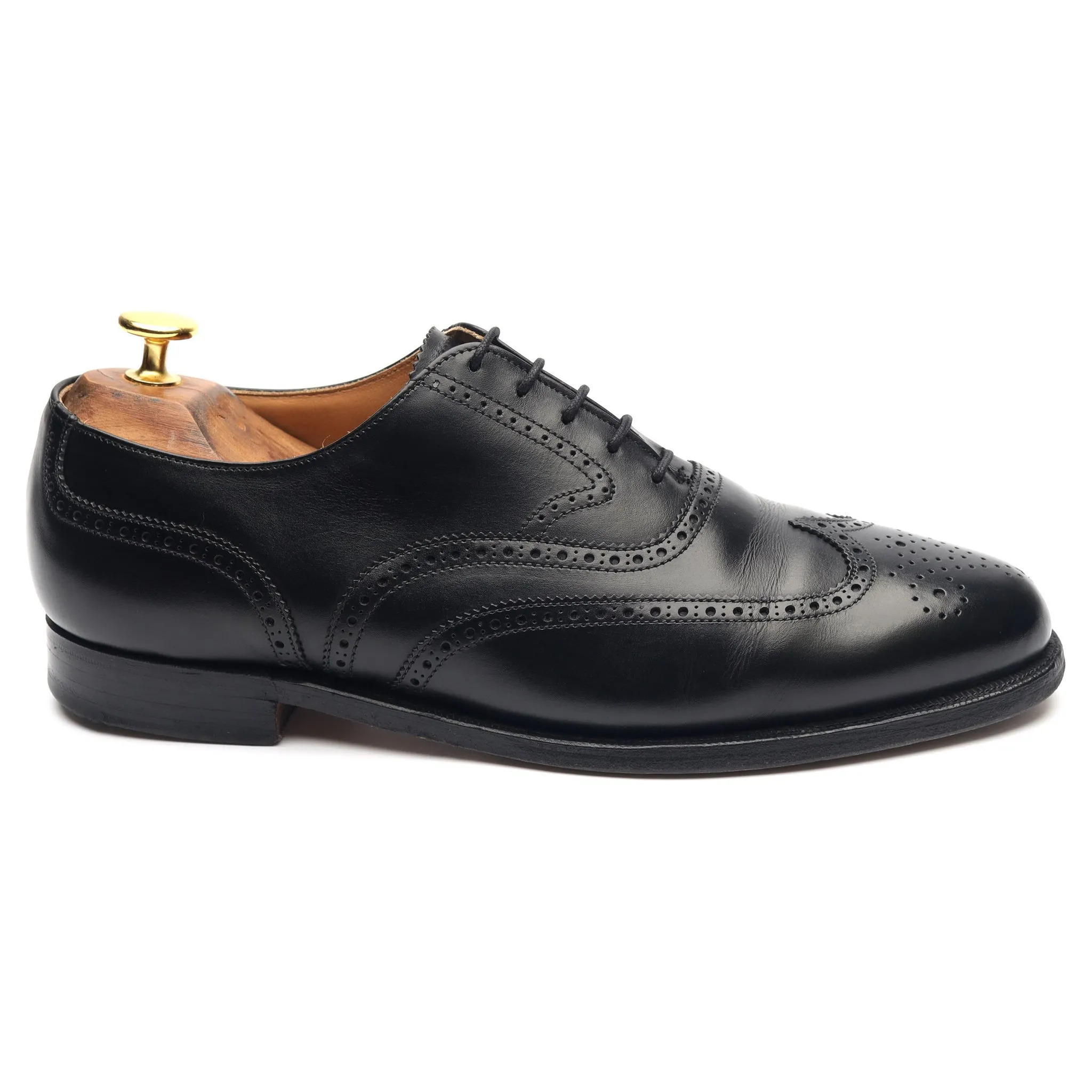 Peal & Co Black Leather Brogues UK 6.5 G US 7.5 E