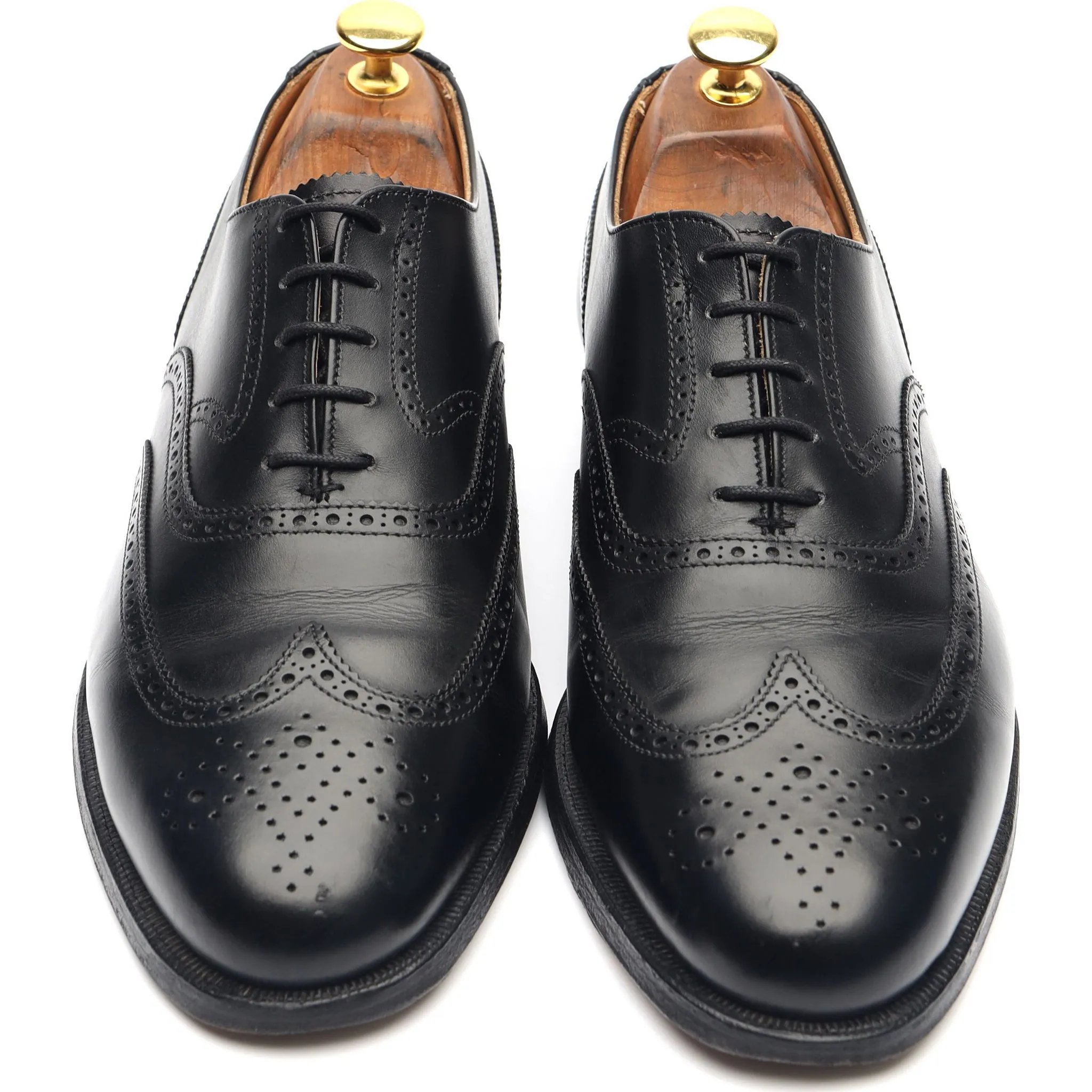 Peal & Co Black Leather Brogues UK 6.5 G US 7.5 E