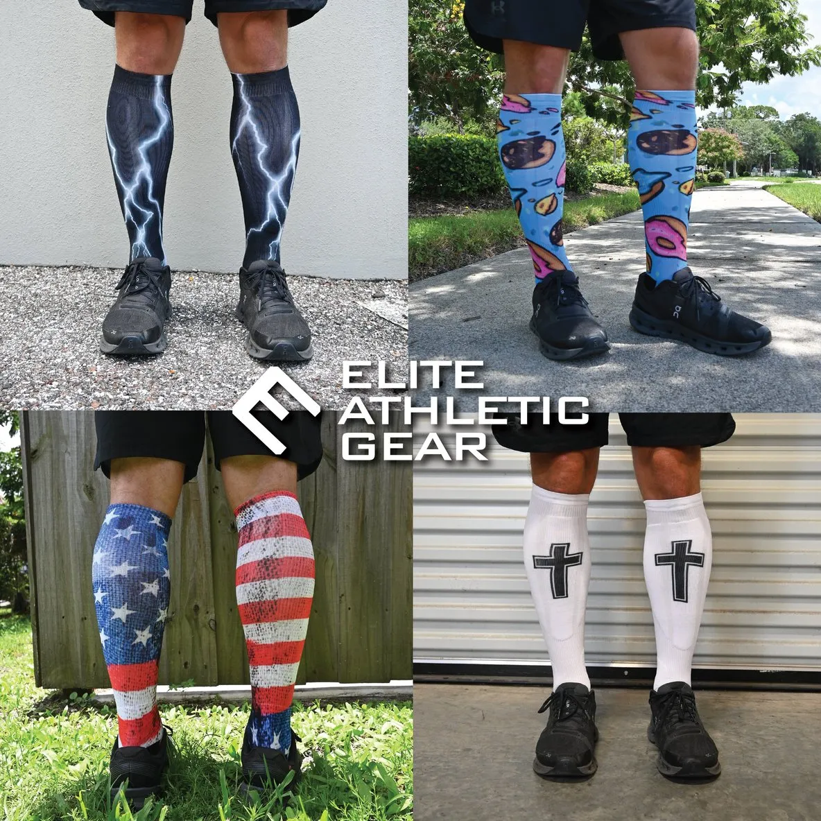 Philippians 4:13 Cross Compression Socks (20-30mmHg)