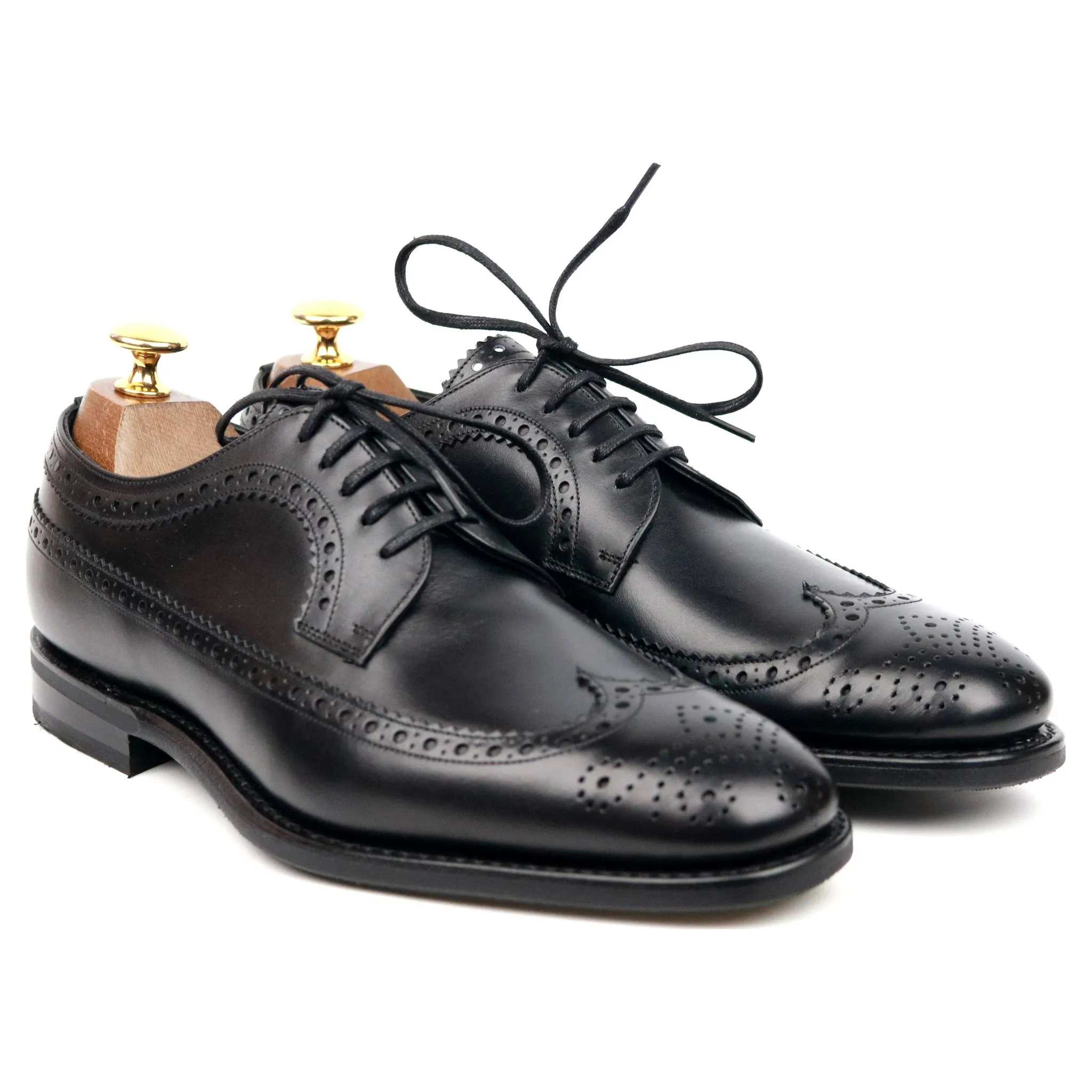 'Portmore' Black Leather Derby Brogues UK 6 G