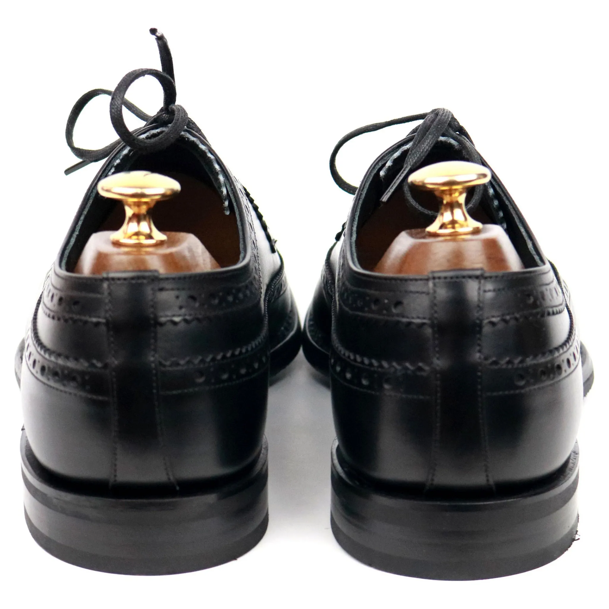 'Portmore' Black Leather Derby Brogues UK 6 G