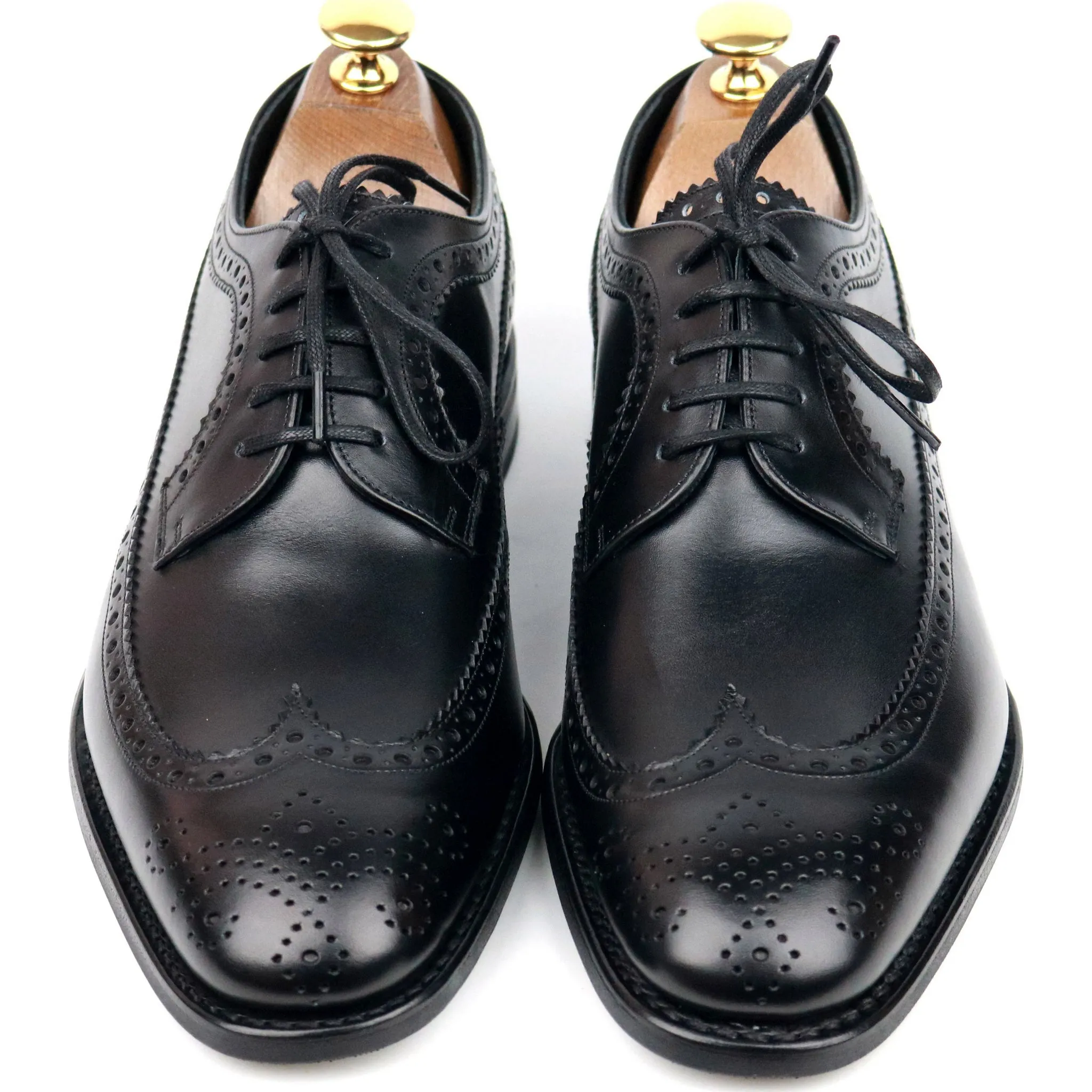 'Portmore' Black Leather Derby Brogues UK 6 G