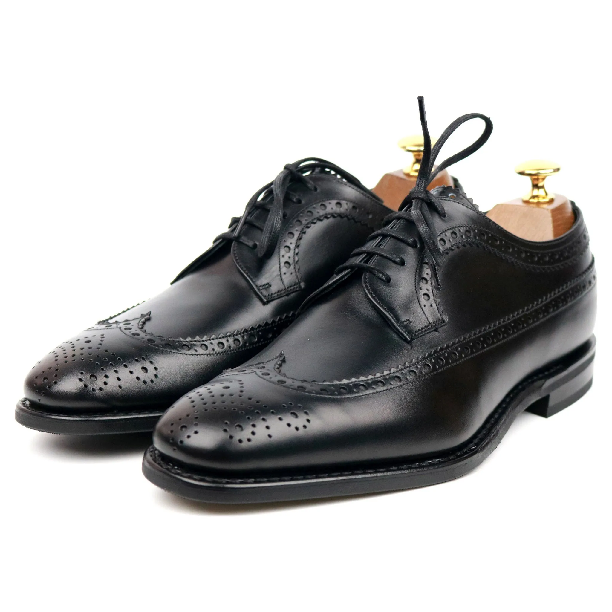 'Portmore' Black Leather Derby Brogues UK 6 G