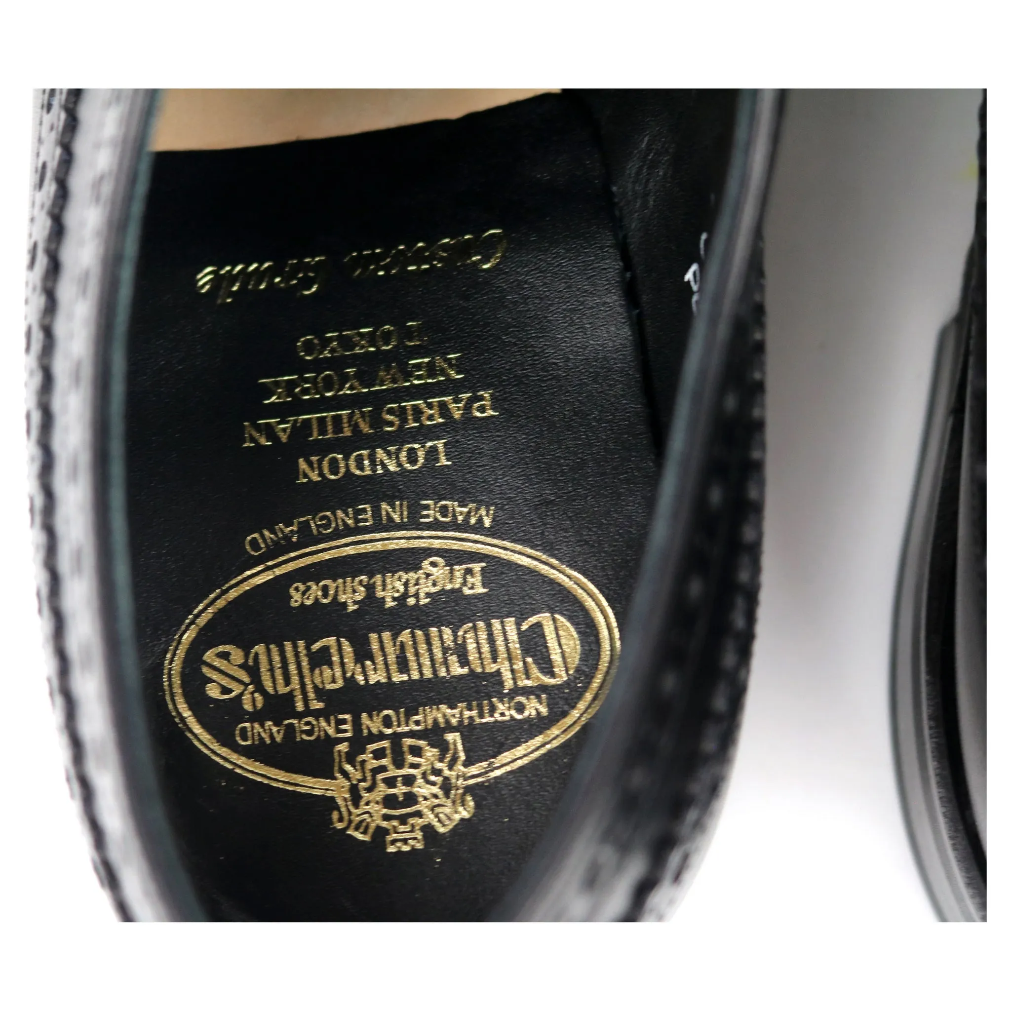 'Portmore' Black Leather Derby Brogues UK 6 G