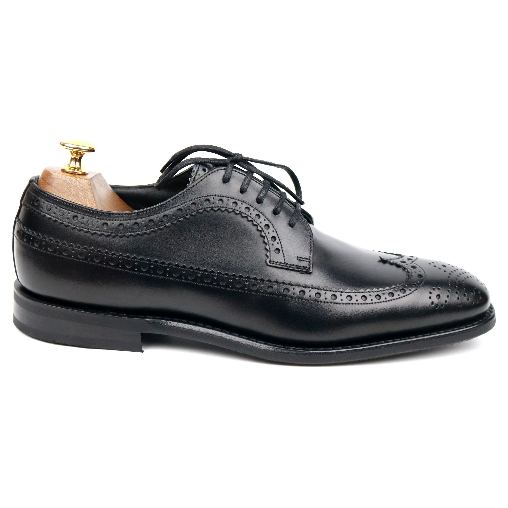 'Portmore' Black Leather Derby Brogues UK 6 G