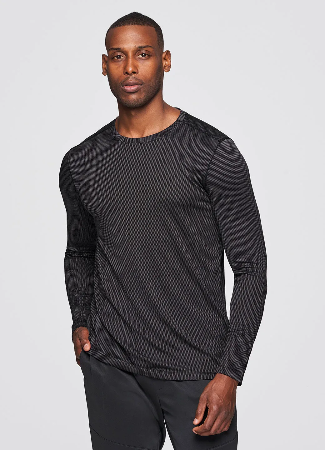 Prime Textured Long Sleeve Workout Tee