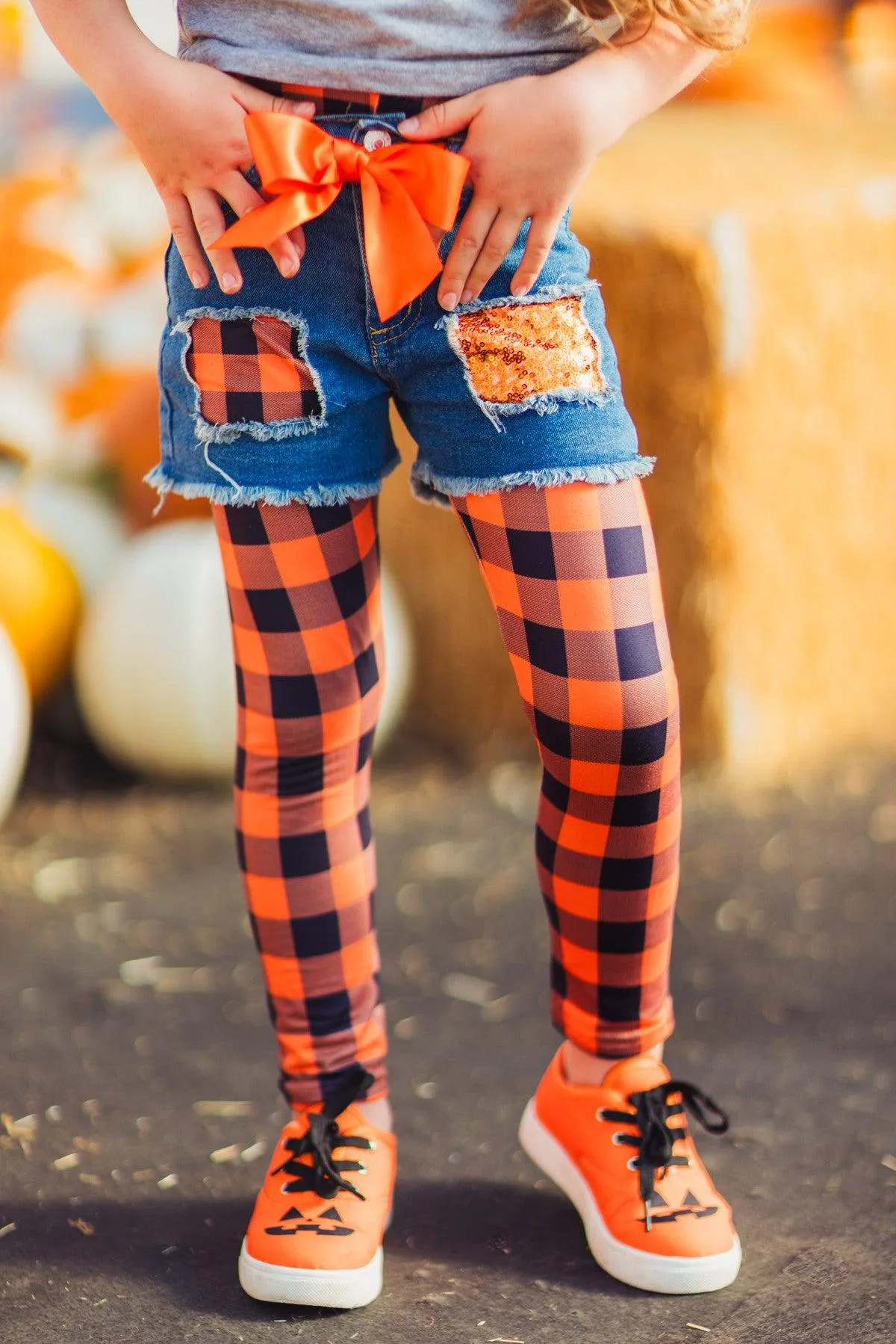 "Hocus Pocus" Legging & Denim Short Set