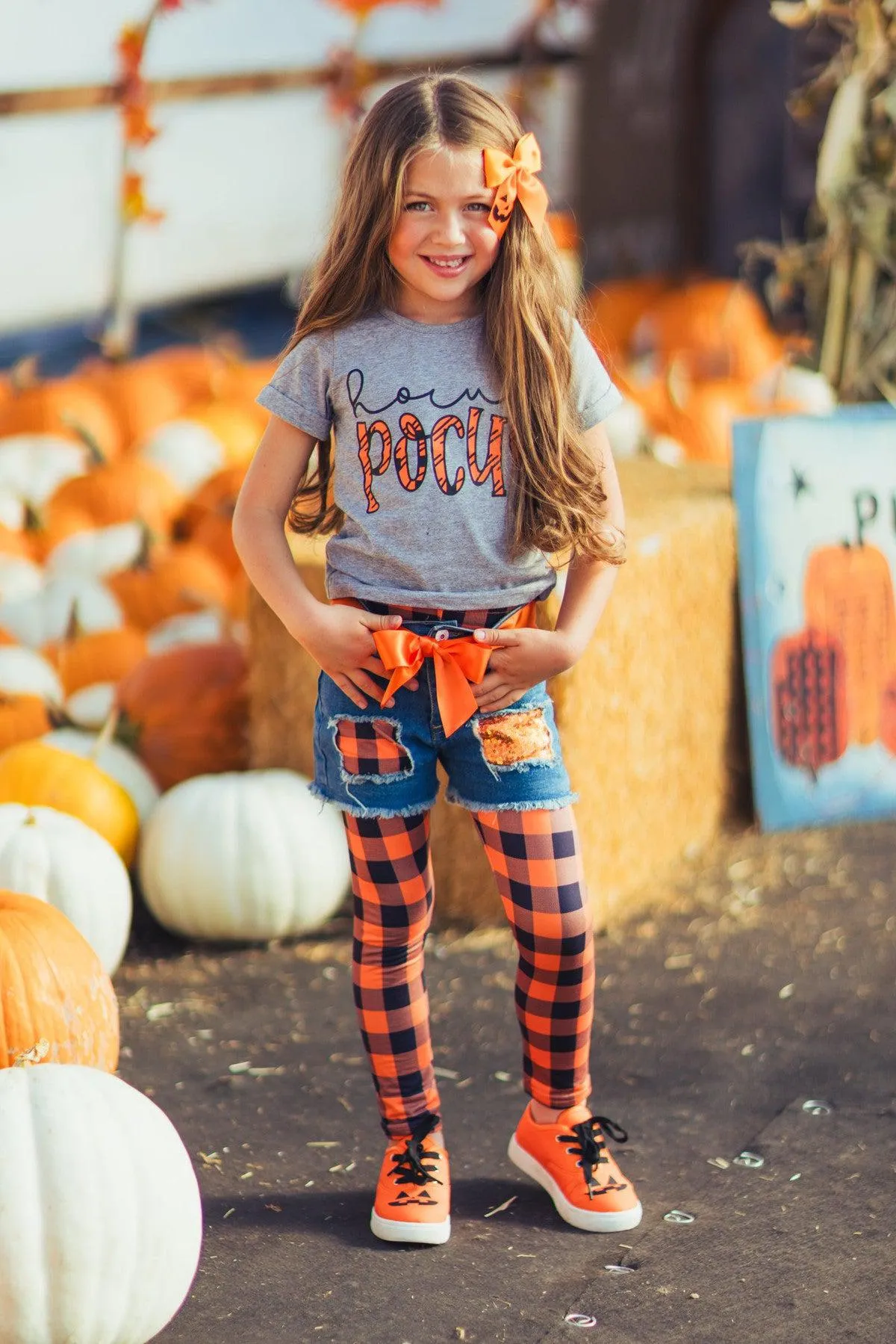 "Hocus Pocus" Legging & Denim Short Set