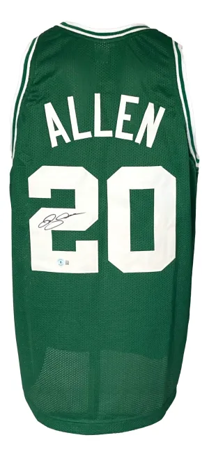 Ray Allen Boston Signed Green Basketball Jersey BAS ITP