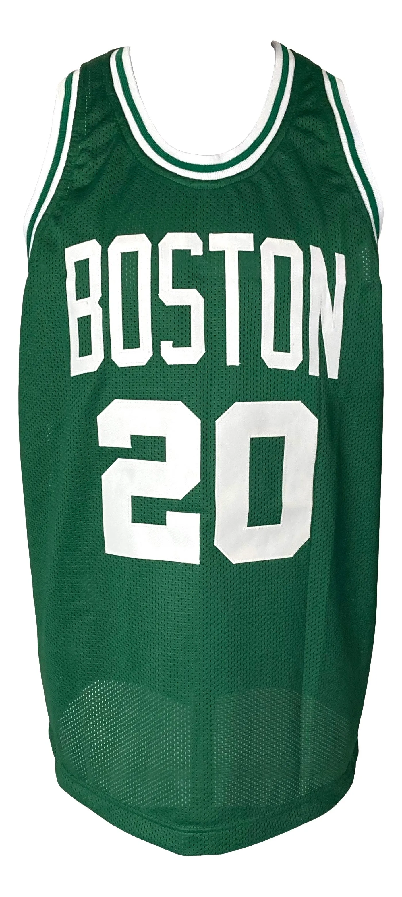 Ray Allen Boston Signed Green Basketball Jersey BAS ITP