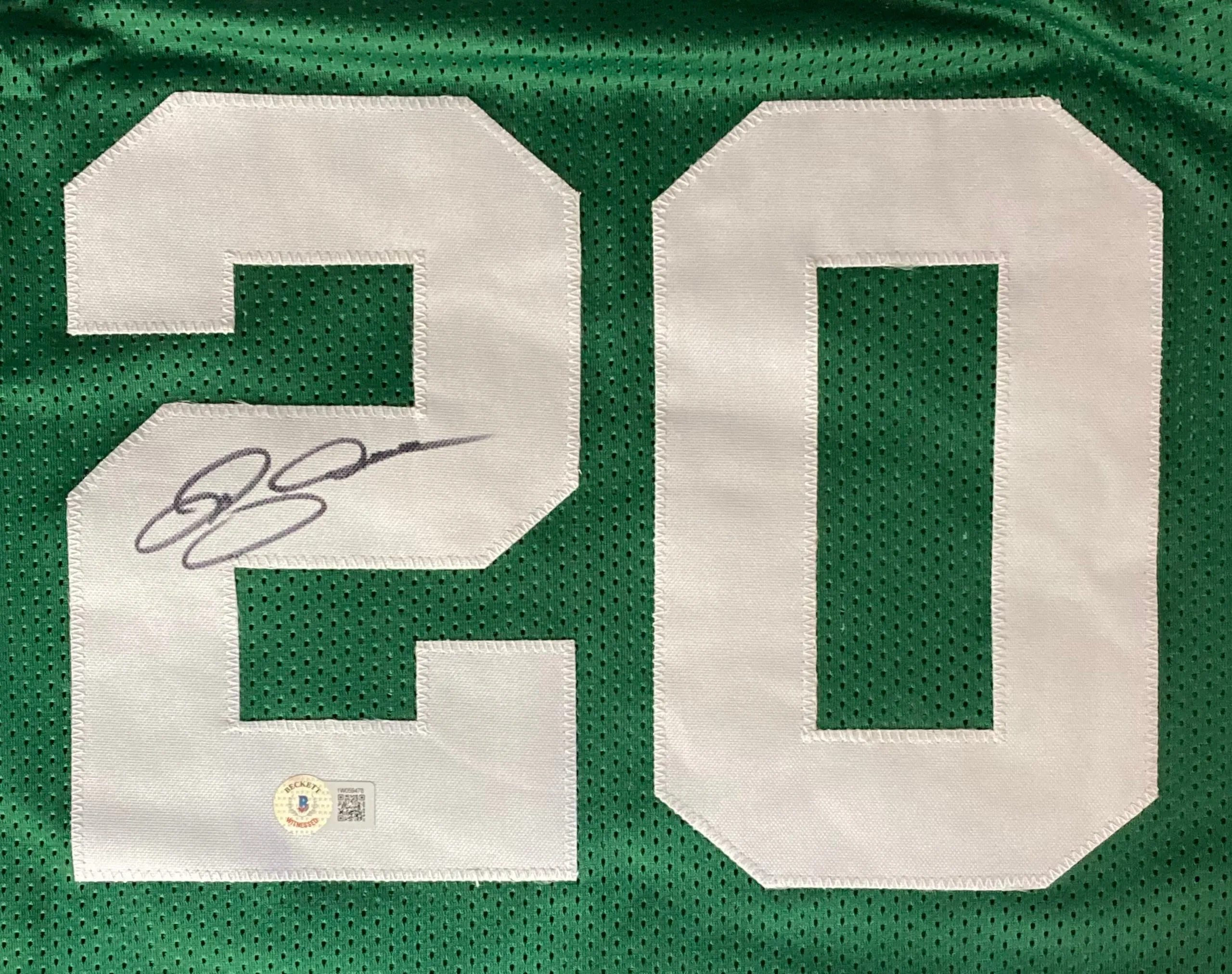 Ray Allen Boston Signed Green Basketball Jersey BAS ITP