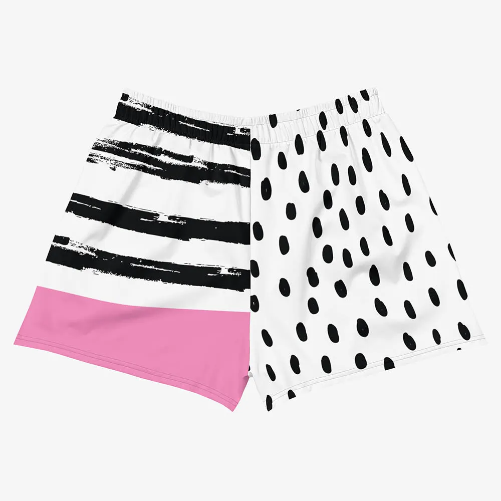 Recycled Breathy Shorts "Dots&Stripes" Pink