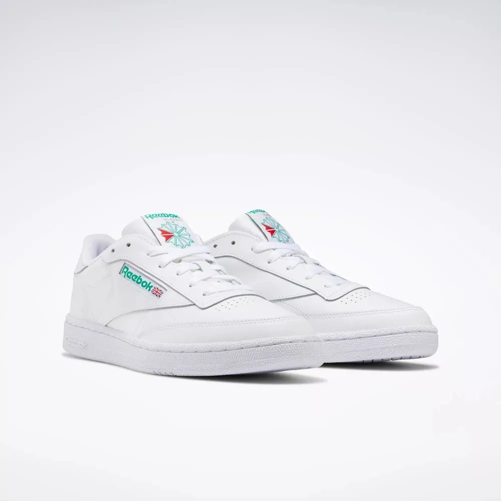 Reebok "Club C 85" Shoes - White / Green