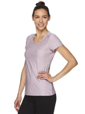 Reebok Women's Fitted Performance Light Weight Reversed Marled Jersey T-Shirt