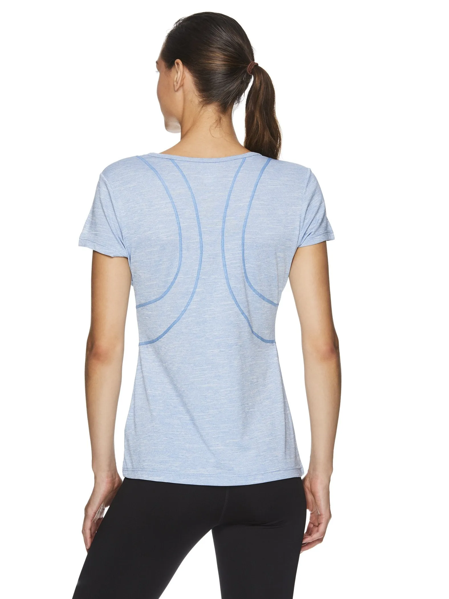 Reebok Women's Fitted Performance Varigated Heather Jersey T-Shirt