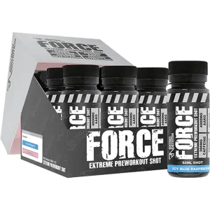 Refined Nutrition FORCE Pre-Workout Shots 12 x 60ml Icy Blue Raspberry