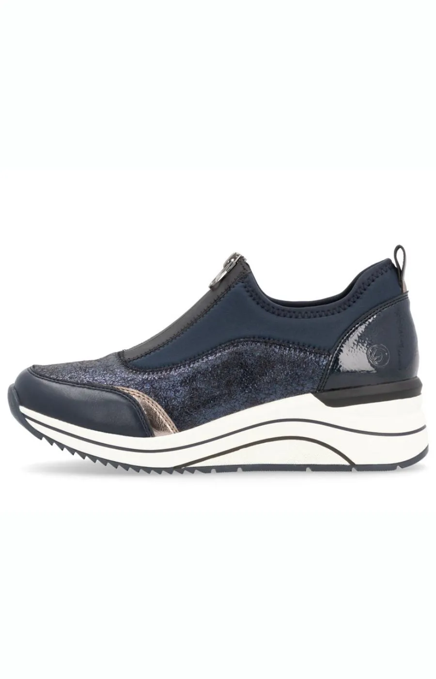 Remonte Zip Trainers in Navy