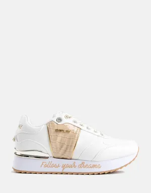 Replay Penny Coco White/Beige Sneakers