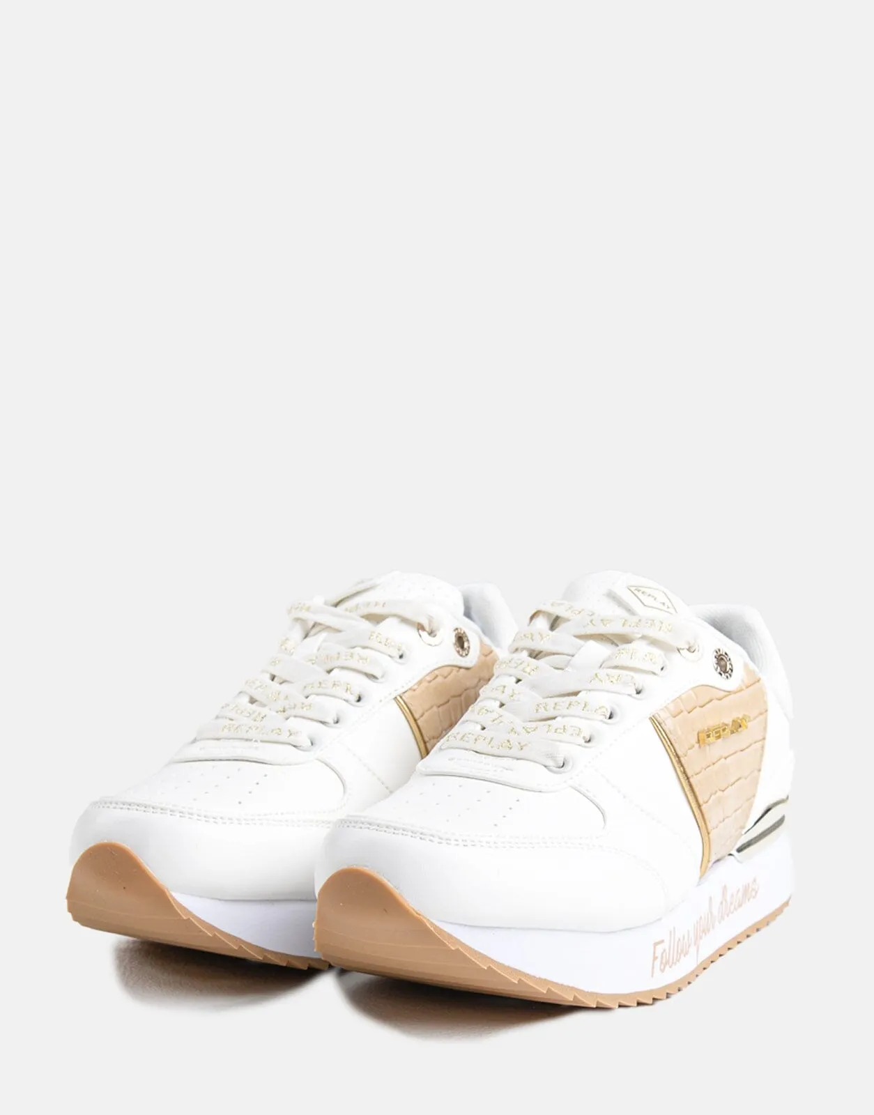 Replay Penny Coco White/Beige Sneakers