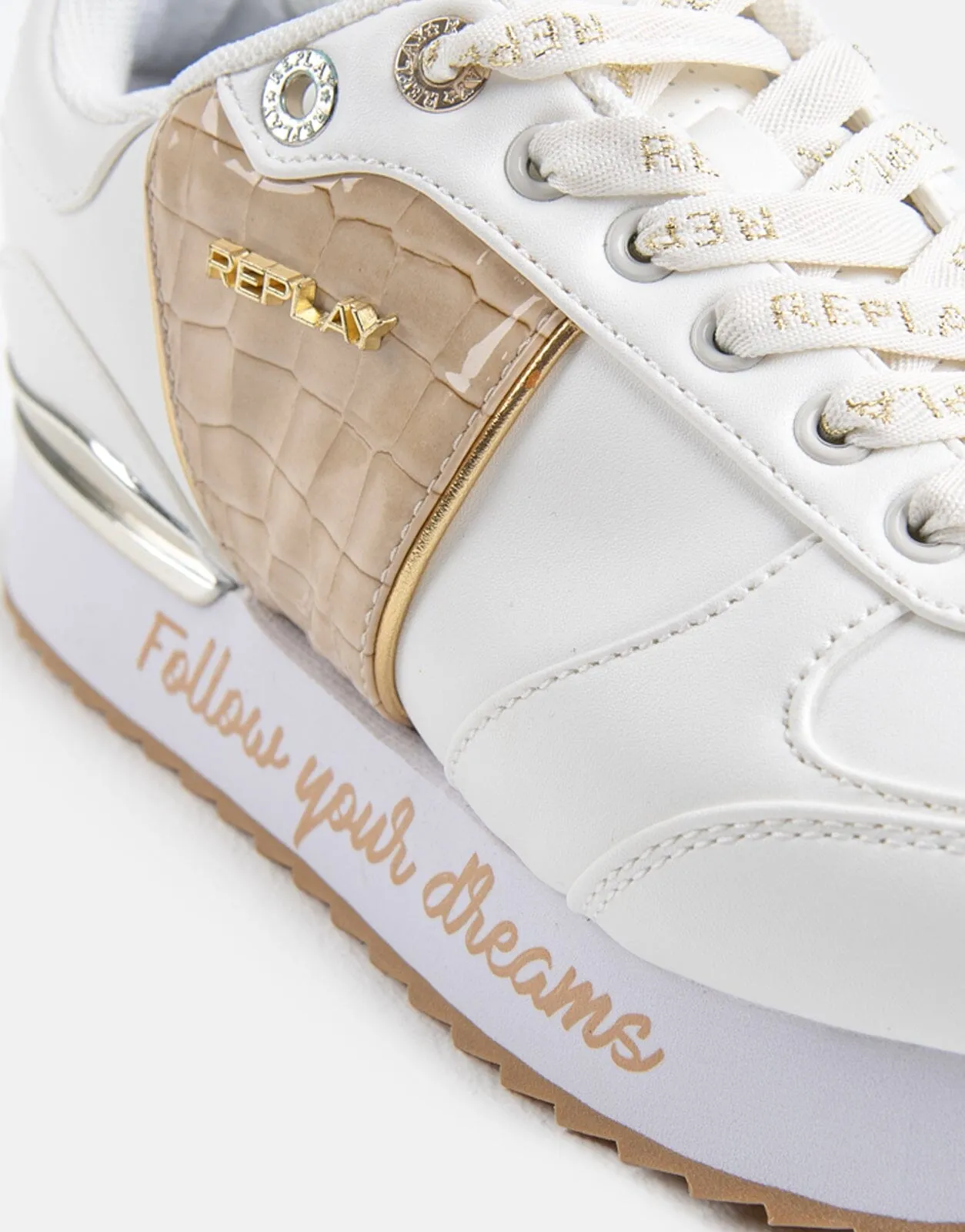 Replay Penny Coco White/Beige Sneakers