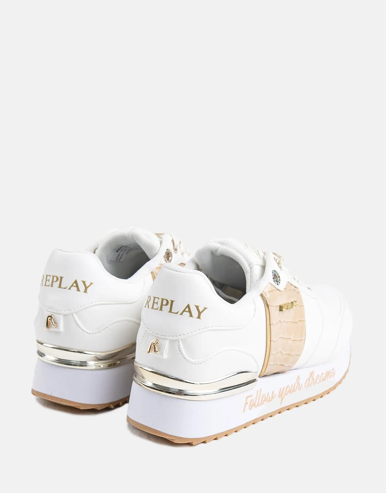 Replay Penny Coco White/Beige Sneakers