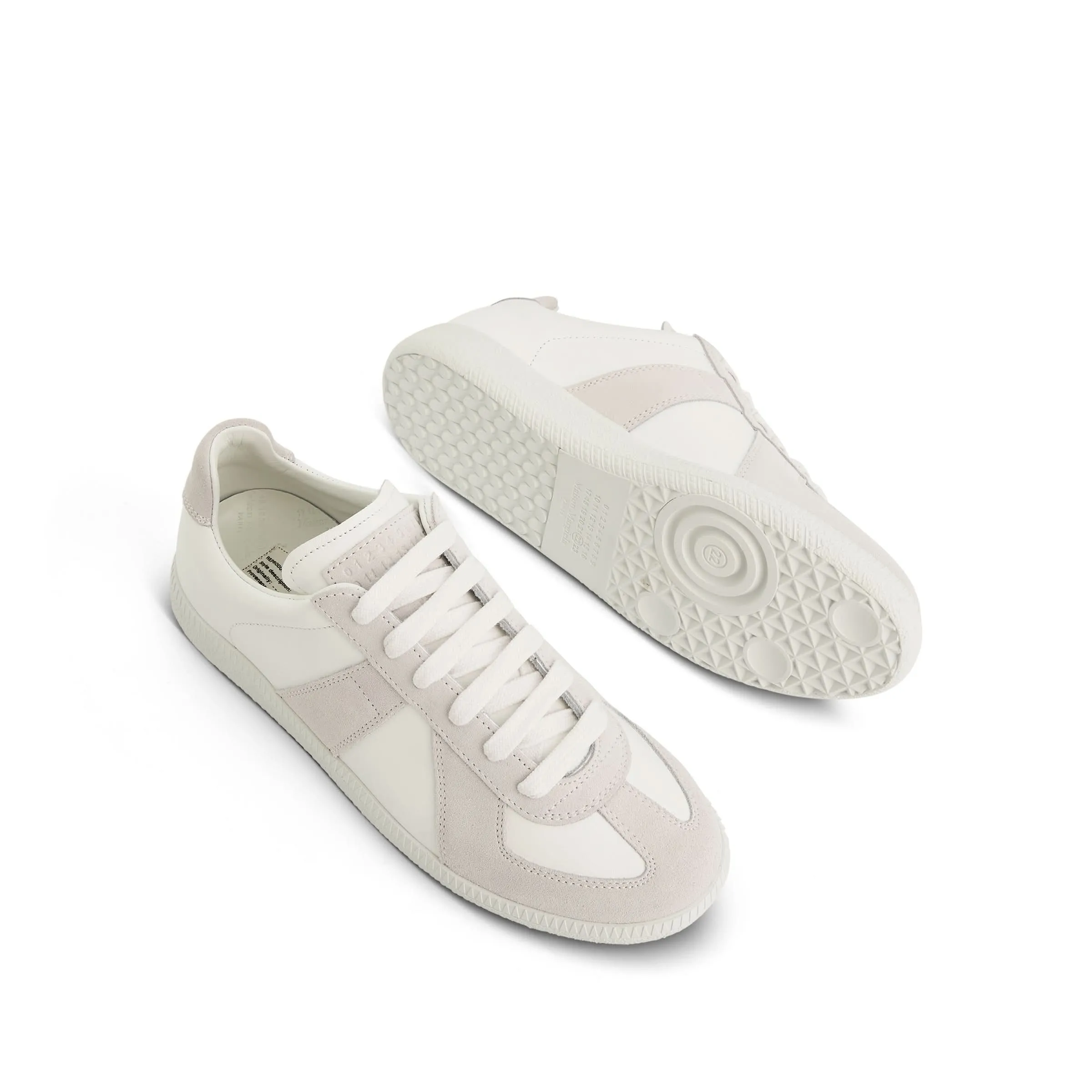 Replica Leather Sneaker in Off White