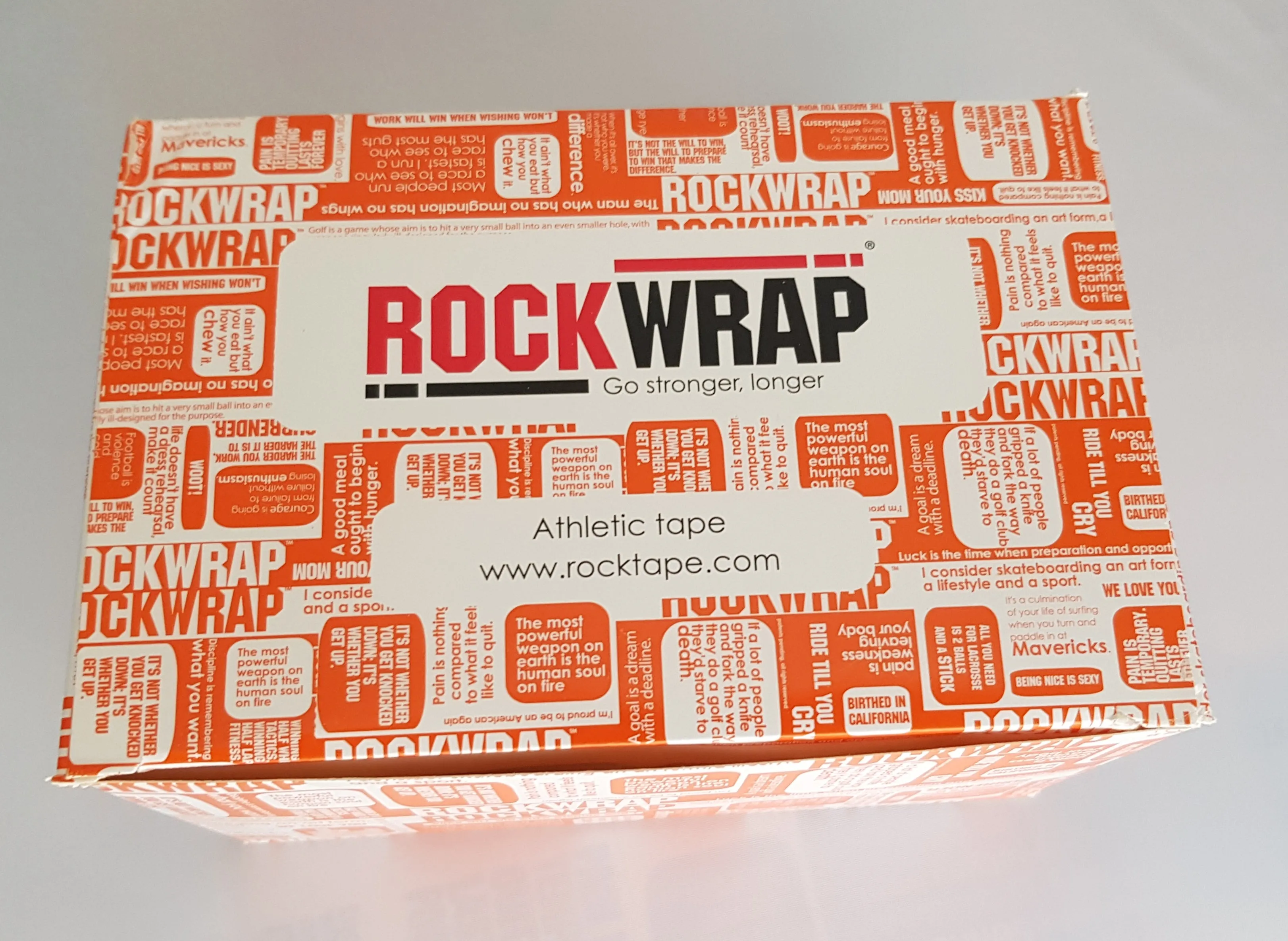 RockTape RockWrap Rigid Tape (12 Pack) White 3.8 cm x 5 mtrs