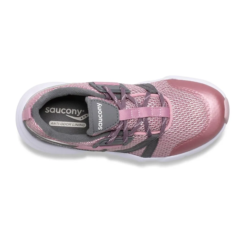 Saucony Blush/Grey Vertex Children’s Lace Sneaker