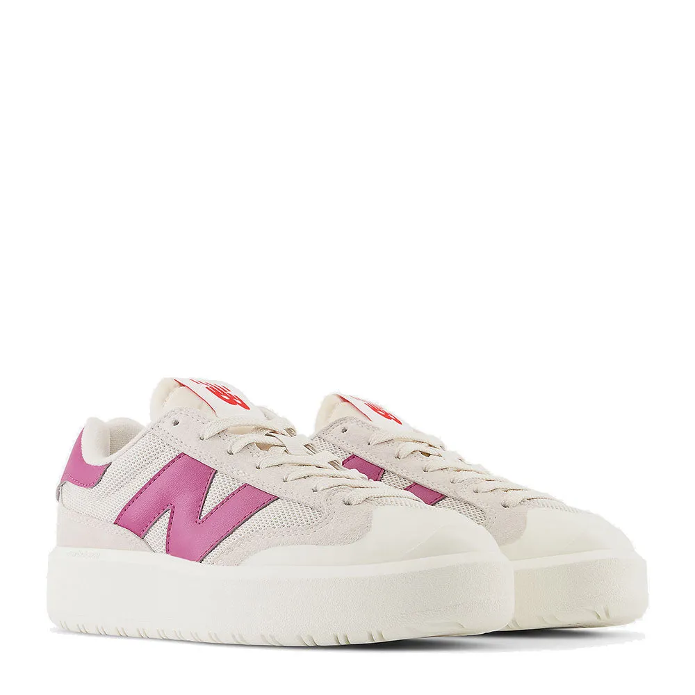 Scarpe Donna NEW BALANCE Sneakers CT302 in Pelle colore Moonbeam Scorpio e Team Red