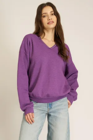 Scorpio Notch Neck Sweatshirt - Purple Rain