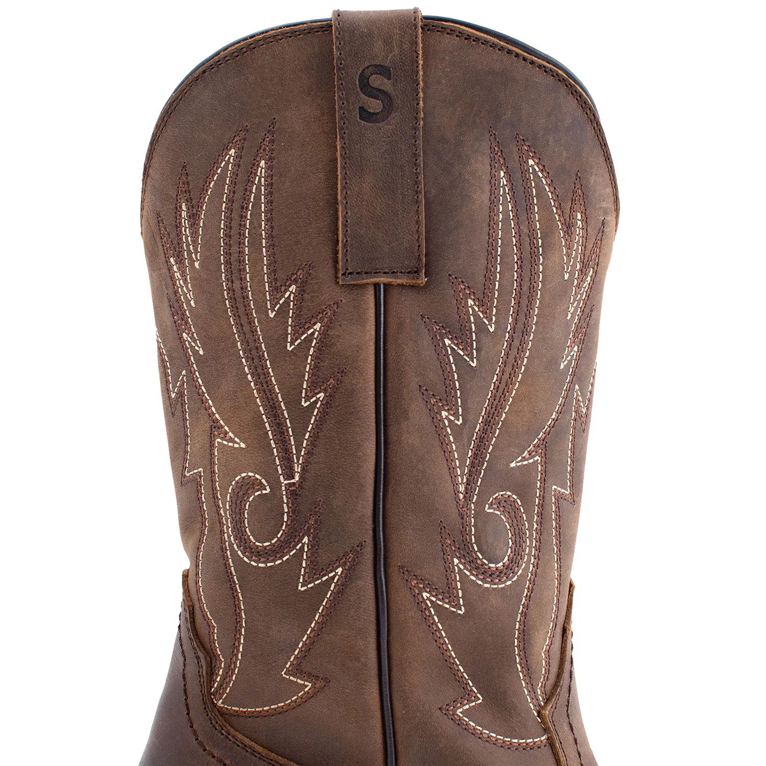 SheSole Women's Western Boots Round Toe Brown