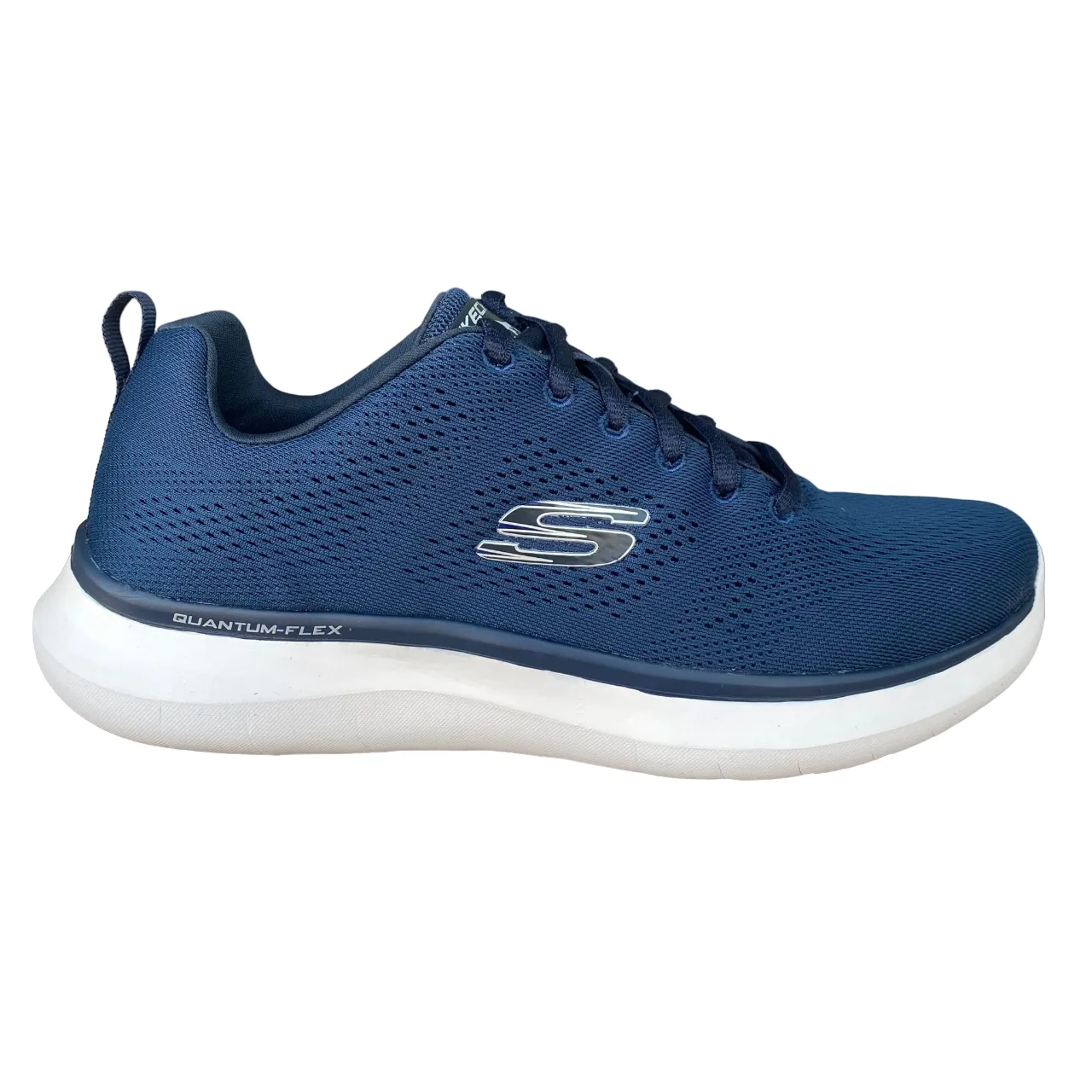 Skechers scarpa da ginnastica da uomo Quantum Flex Rood 52389 NVGY blu-grigio