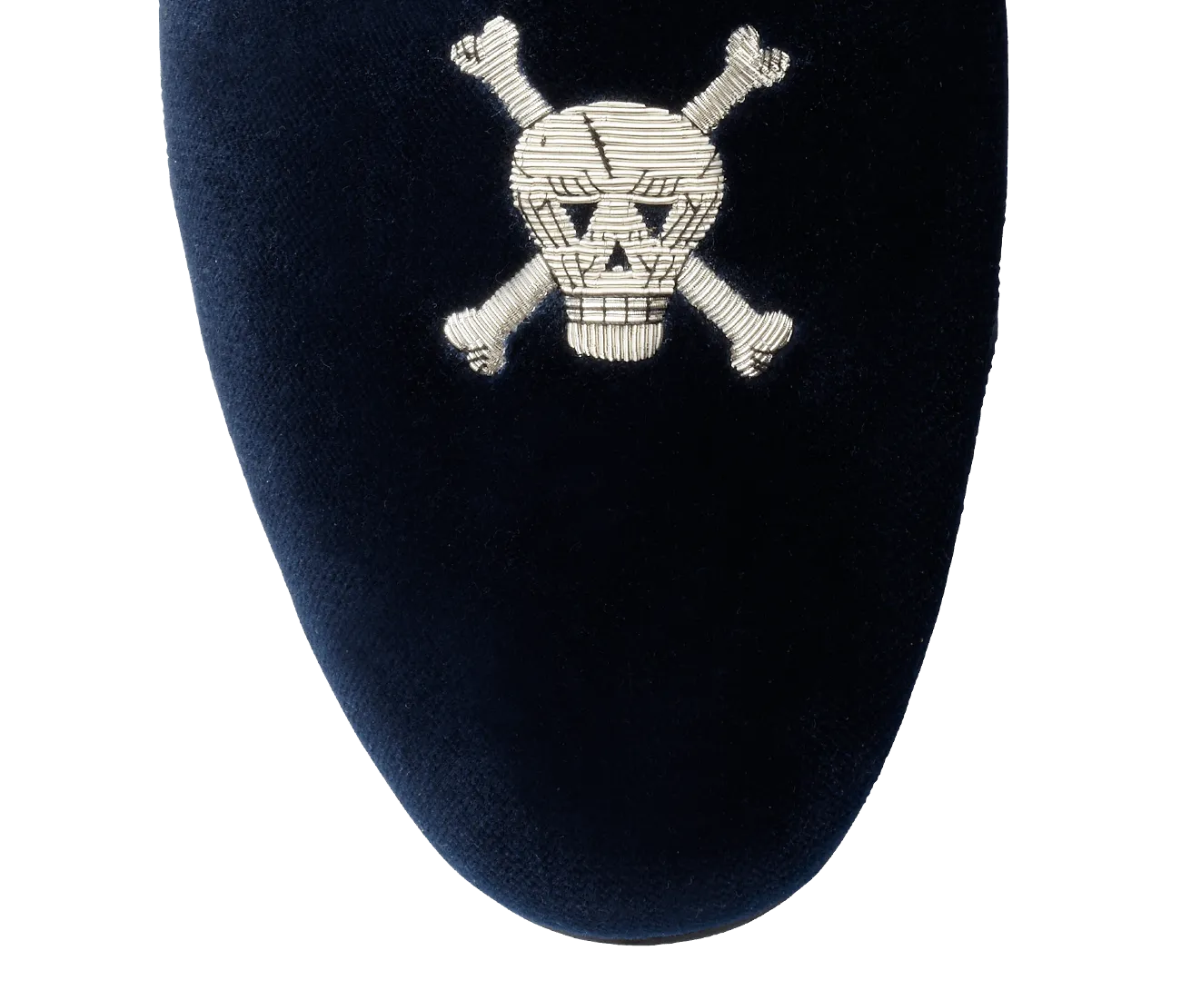 Skull & Crossbones Navy Velvet