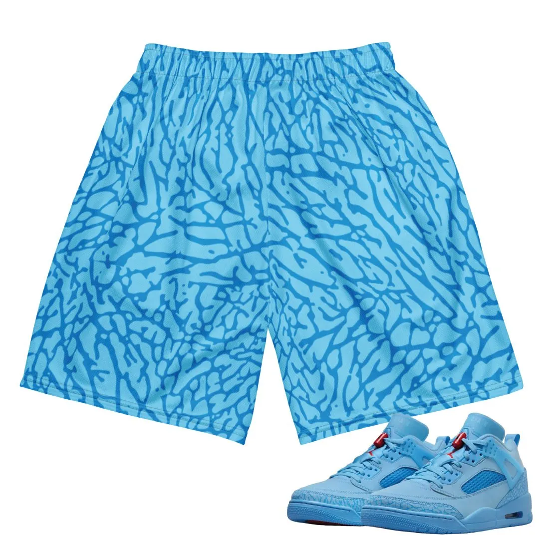 Spizike Low Football Blue Mesh Shorts