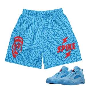 Spizike Low Football Blue Mesh Shorts