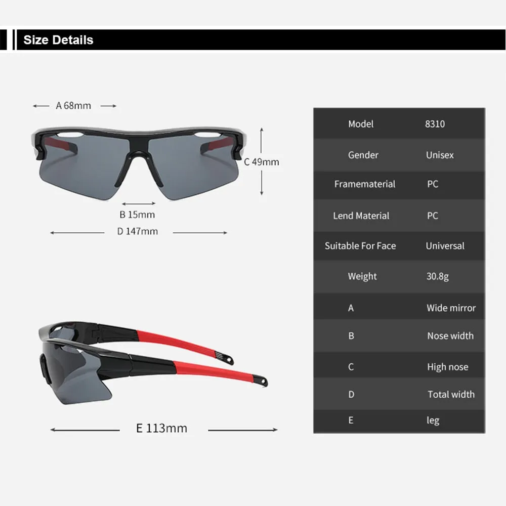 Sports Cycling Eyewear UV400 Lenses Sunglasses for Men and Women