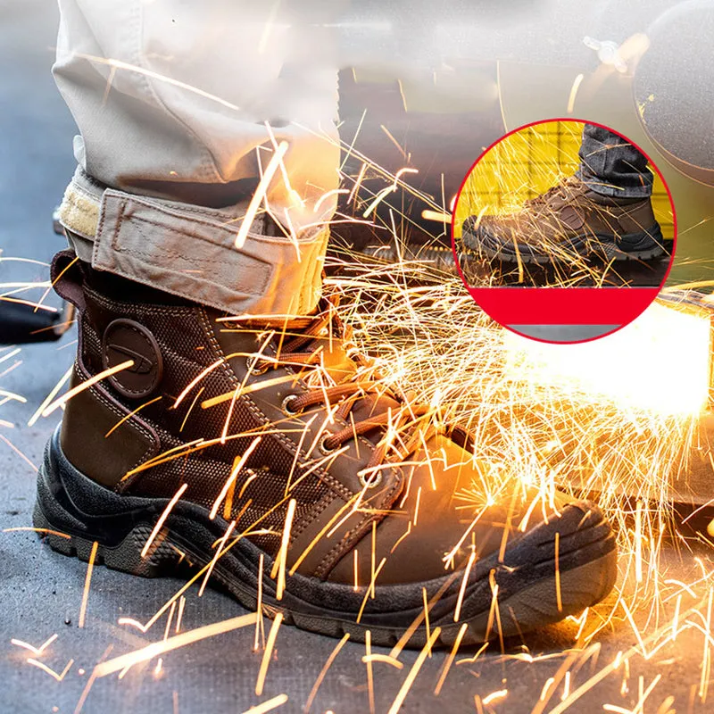 Steel Toe Work Boots for Men Comfort Anti Slip Safety Industrial Waterproof Construction Boot