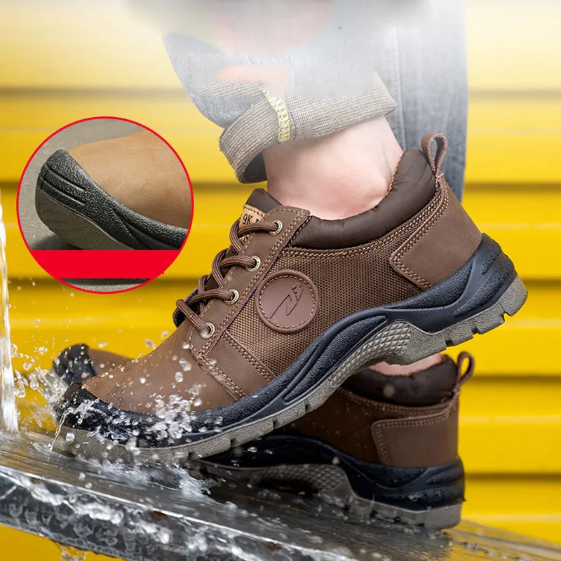 Steel Toe Work Boots for Men Comfort Anti Slip Safety Industrial Waterproof Construction Boot