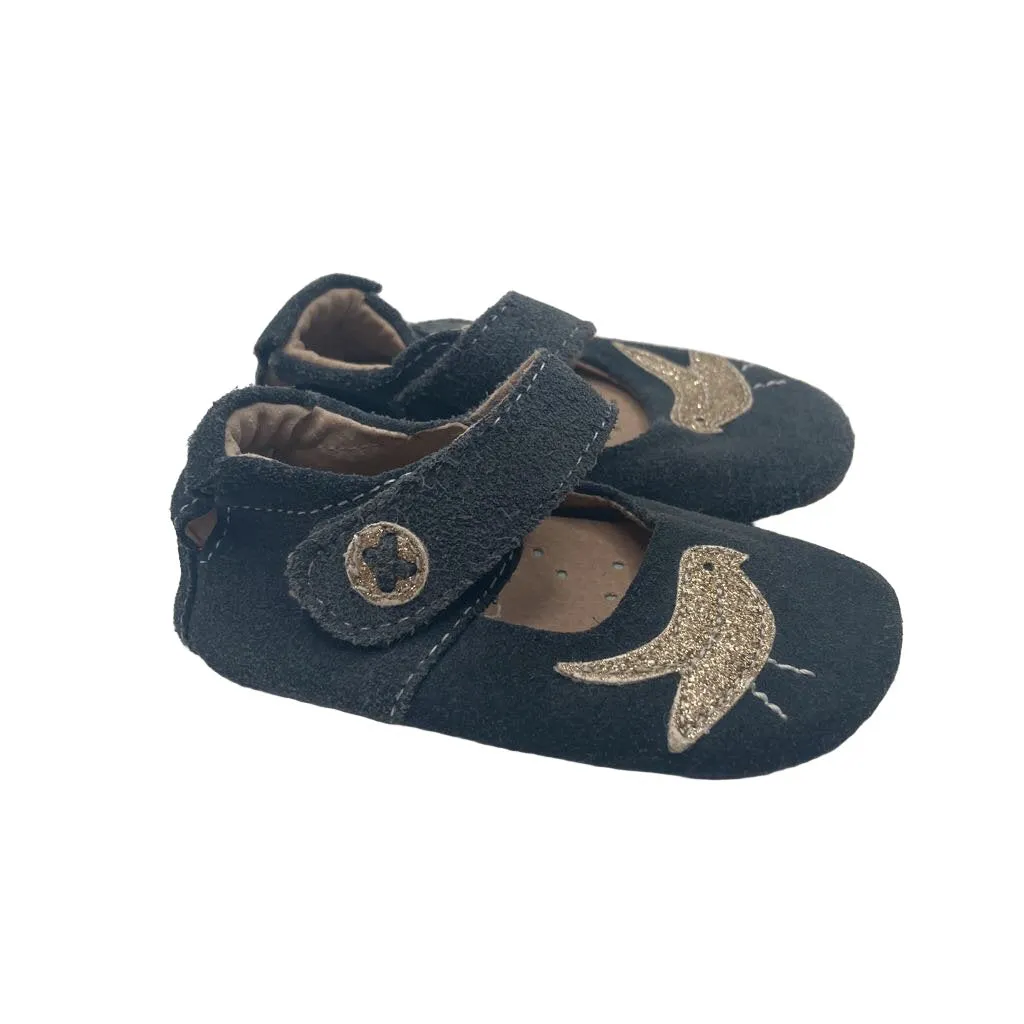 Suede Soft Sole Mary Janes - Bird